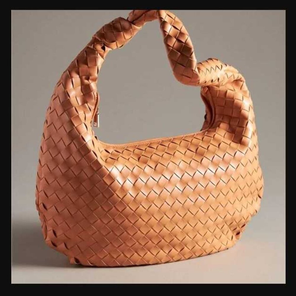New Anthropologie x Melie Bianco The Brigitte Satchel oversized edition Peach